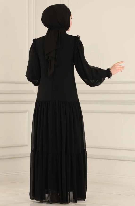 Chiffon Black Dress