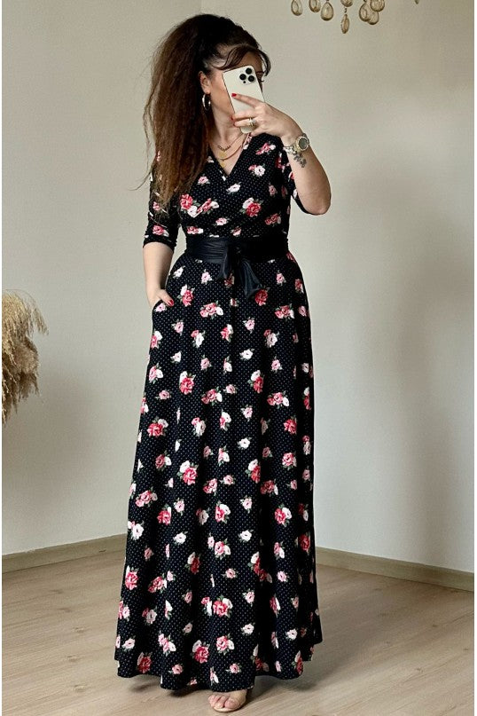 Full-Length Floral Dress