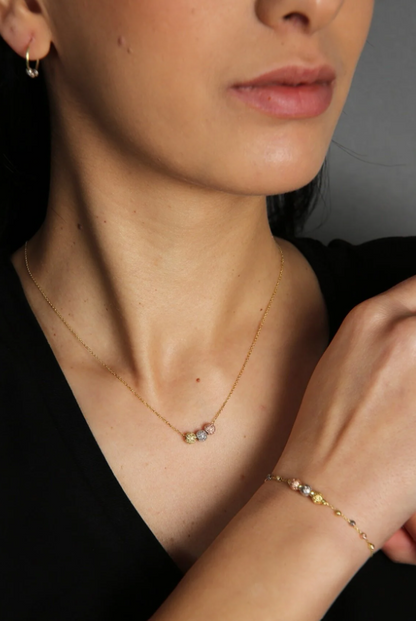 Woman's Three Color Dorica Top Model 925 Silver
