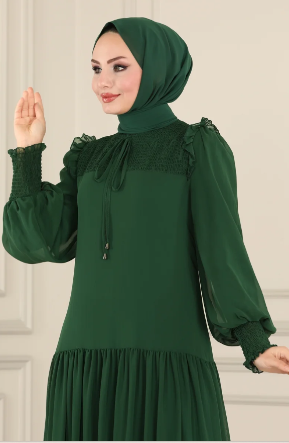Chiffon Green Dress