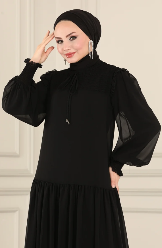 Chiffon Black Dress