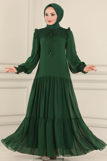 Chiffon Green Dress