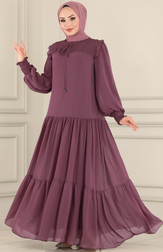 Chiffon Purple Dress